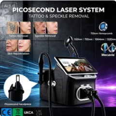 TM061 Black Chassis 2‑in‑1 FAC Upgraded 5000W Diode & Picosecond Laser Machine Ice‑Point Painless Hair Removal Tattoo Remove Ski