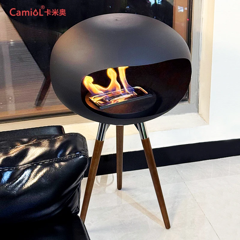 Free-Standing Alcohol Fireplace Smokeless Living Room Floor Decorative Fire Pit Suspended Fireplace House Fireplaces