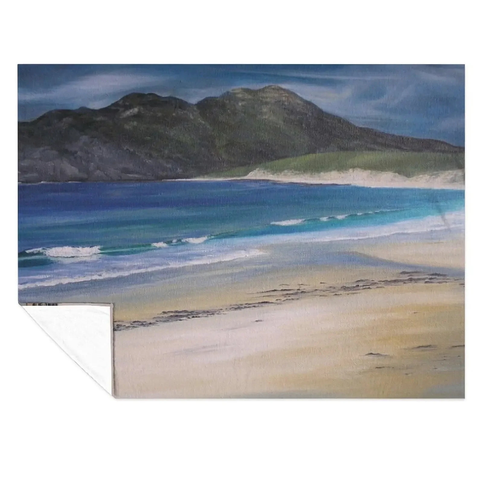 

Kiloran Bay, Colonsay, Scotland Throw Blanket Beautifuls Heavy Soft Beds Nap Blankets