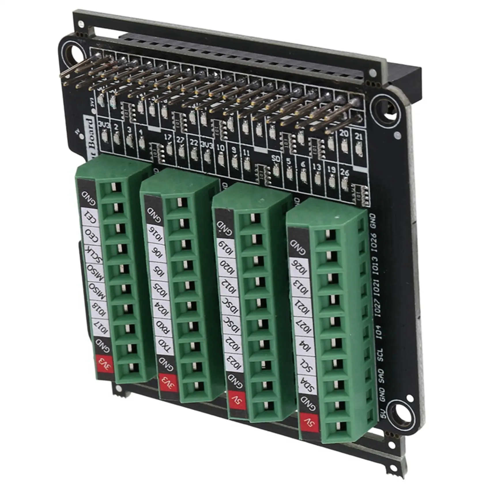 OUVU-GPIO Светодиодная клеммная колодка для Raspberry Pi A+ 3A+ B+ 2B 3B 3B+ 4B