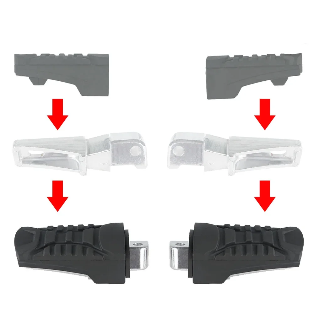 Motorcycle Footrest Rear Passenger Footpeg Rubber Cover Aluminum Foot Peg For BMW R1200GS ADV LC R1250GS Adventure 2018-2023