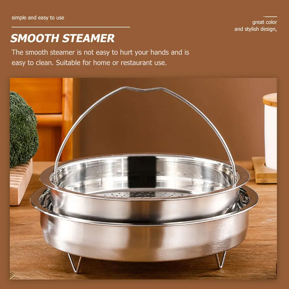 

Rice Cooker Steaming Basket Stainless Steel Sturdy Steamer Rack Food Steamer Basket for Pot Multi Function Cooking Stand