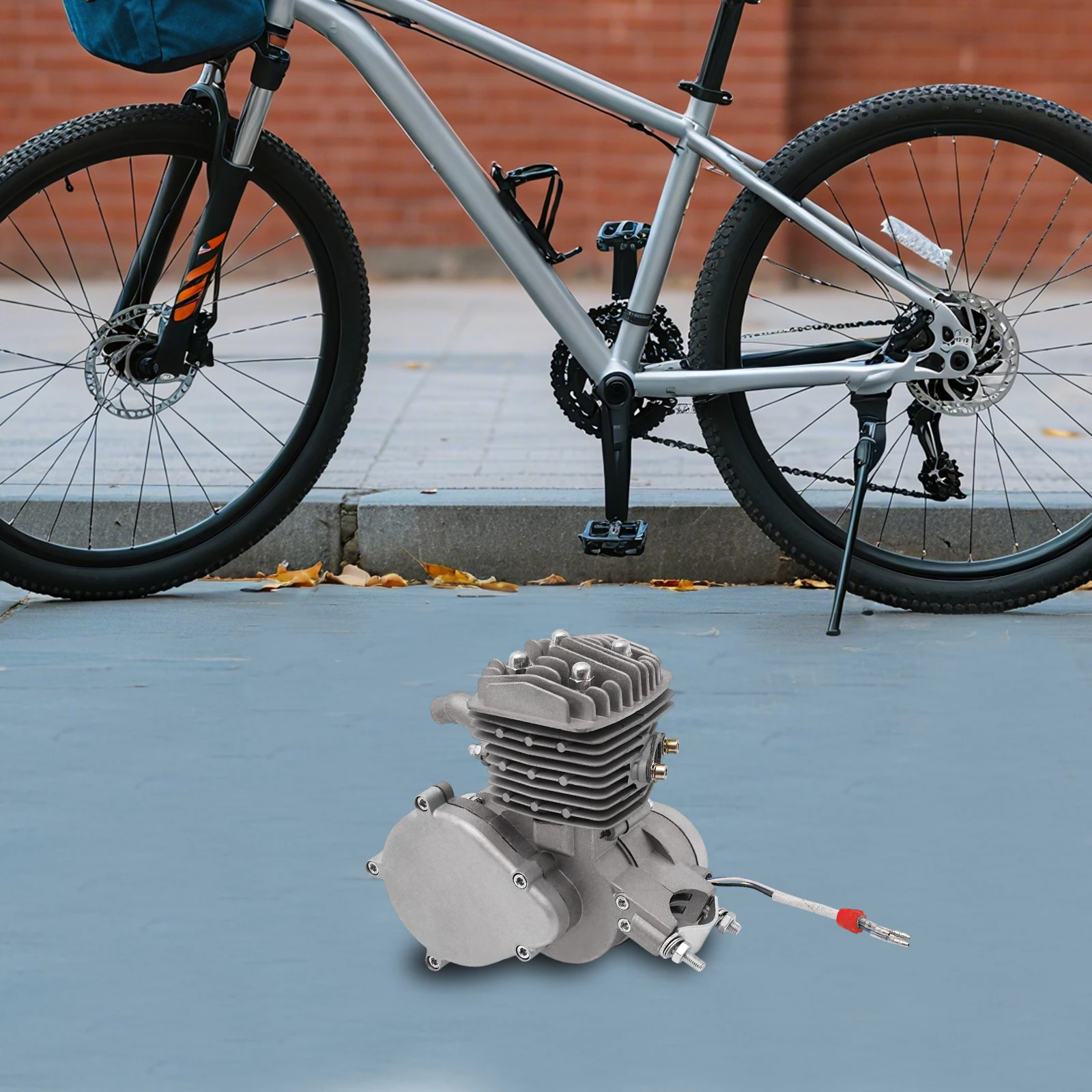 

80cc 2-Stroke Pedal Bicycle Engine, Gasoline Motorized Bicycle, 1.85kw Bike Transmission Motor CDI Ignition Cylinder Engine