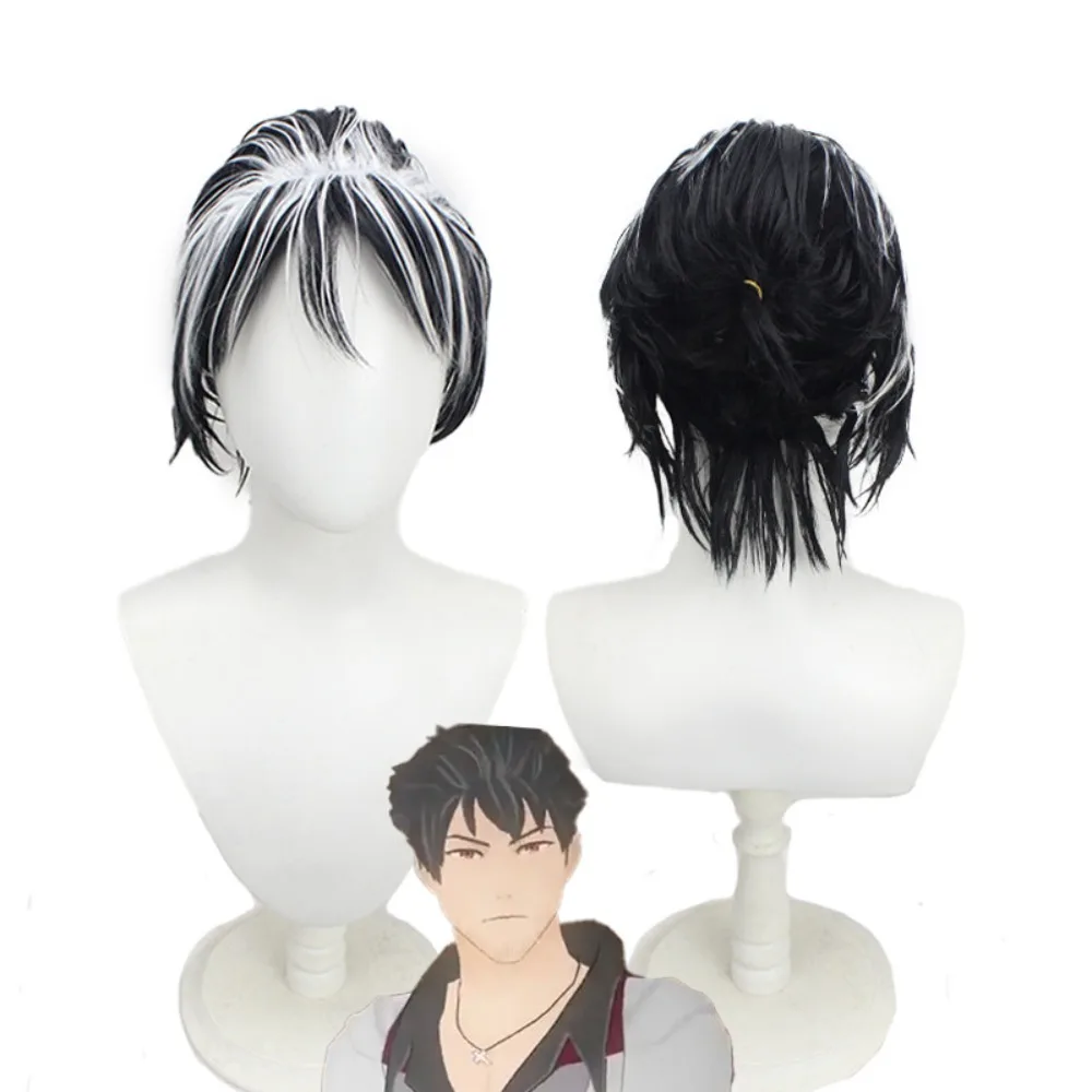 

Парик для косплея Qrow Branwen, черно-белый, для костюма