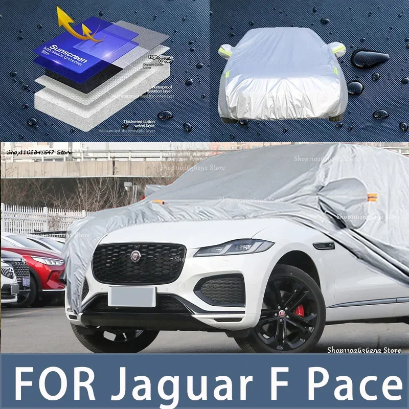 For Jaguar F Pace Outdoor Protection Full Car Covers Snow Cover Sunshade Waterproof Dustproof Exterior Car accessories