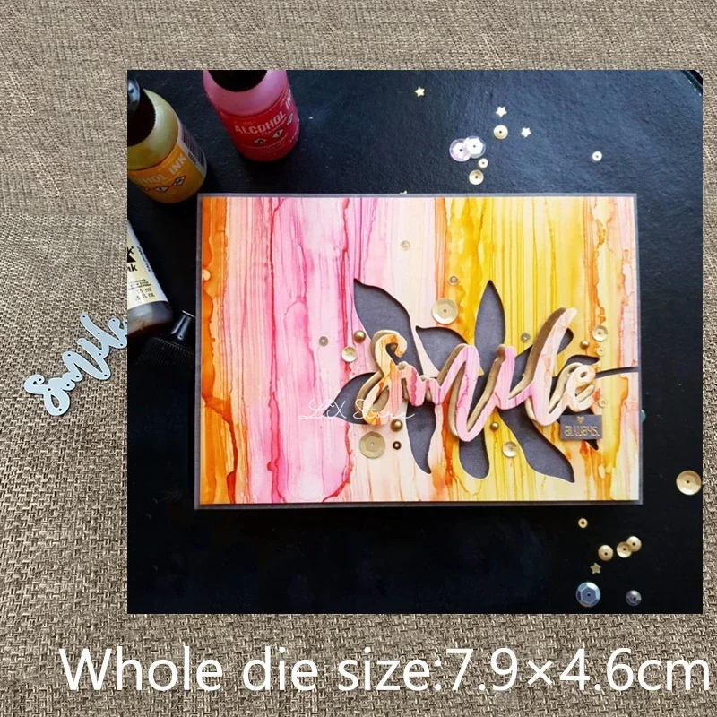 XLDesign Craft Metal Cutting Die stencil mold Smile word decoration scrapbook Album Paper Card Craft Embossing die cuts