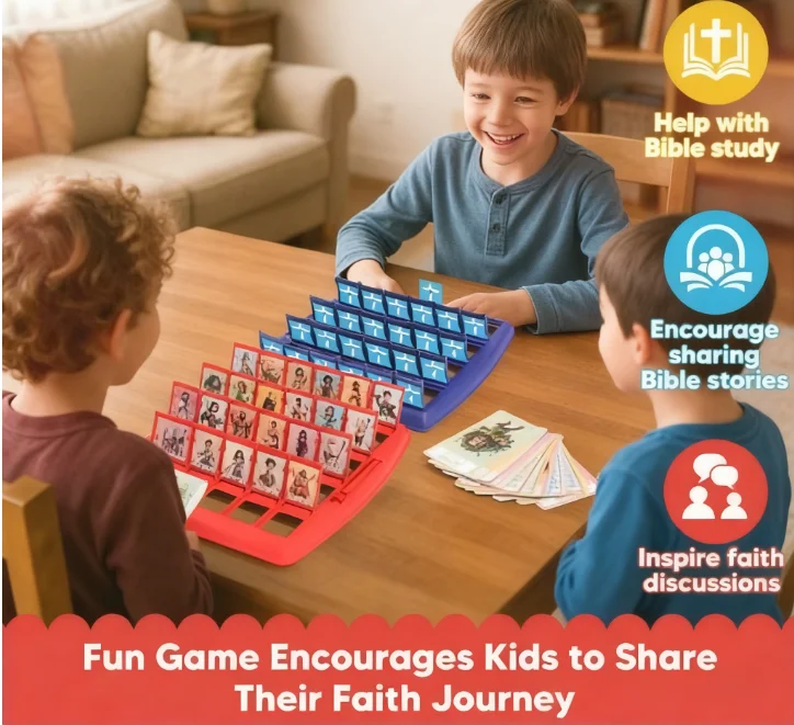 

"guess Who I Am Bible Edition" Game – Educational Family Role-playing Card Game –Q&a Game For Children And Adults Tabletop Game