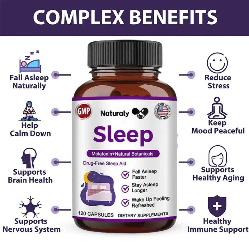 Sleep Capsules with Melatonin to help men and women sleep better | Non-habit forming and non-addictive