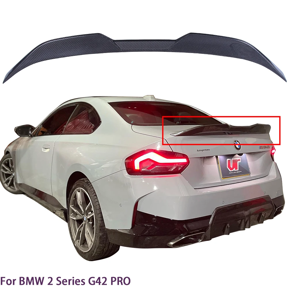 

For BMW 2 Series G42 Couep/G87 M2 PRO Style Real Carbon Fiber Rear Spoiler Trunk Wing 2021-2024