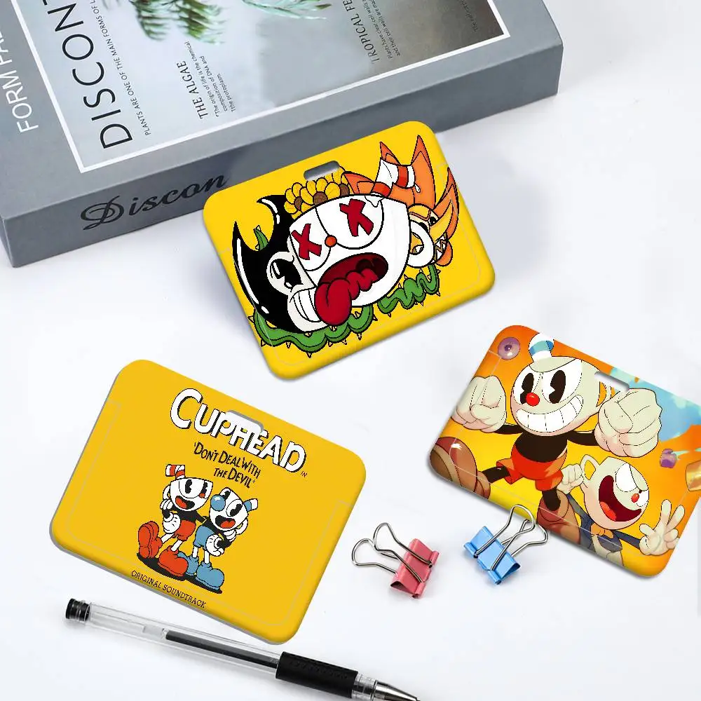 

Cuphead Game Badge Holder PVC Material ID Card Case For Work Nurse Key & Wallet