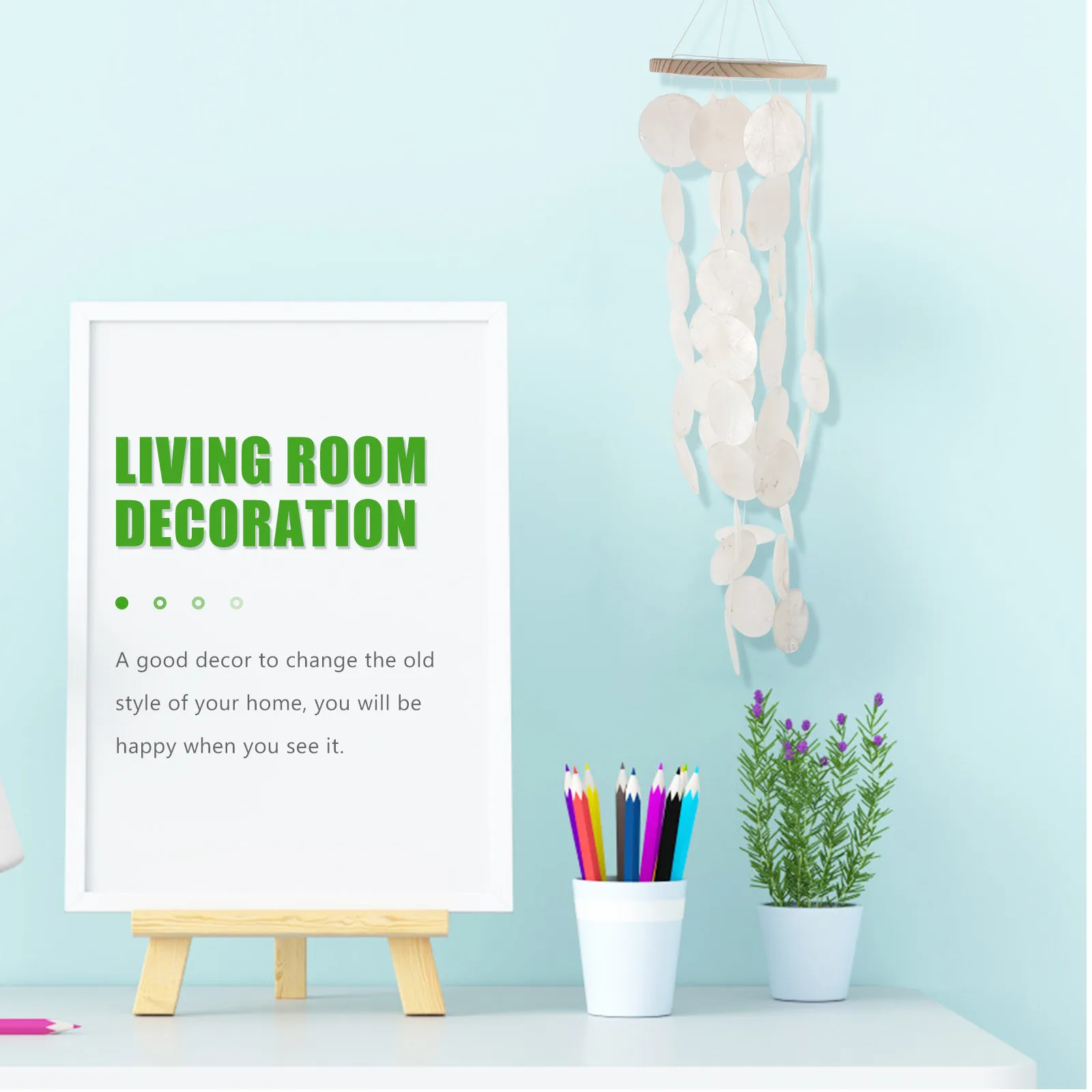 Shell Wind Chimes Compact Size Creative Design Home Balcony Patio Hanging Decor Relaxing Sound Decorative Wind Bell Outdoor