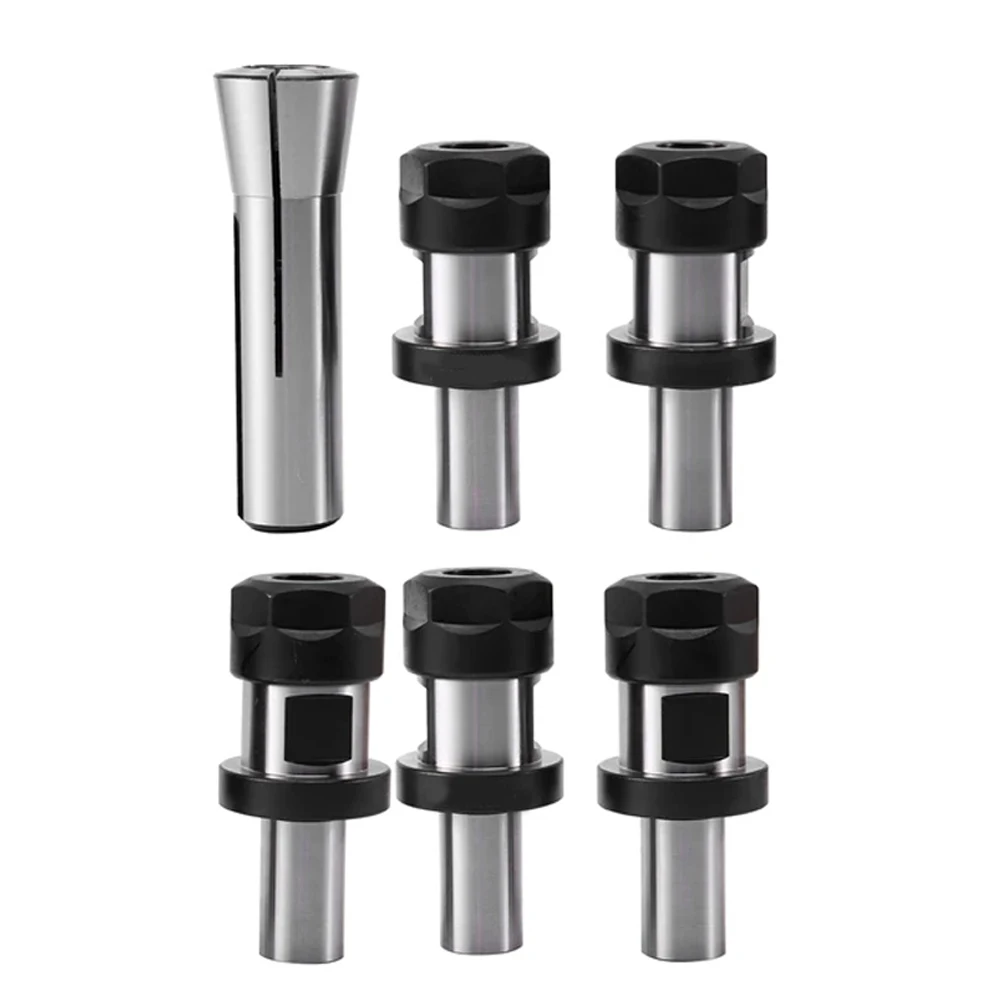6pcs Chuck Tool Holder Kit Include 1Pc R8 Collet 5Pcs Chuck Tool Holder C3/4 Collet Chucks Tool Holder CNC Metalworking Tools