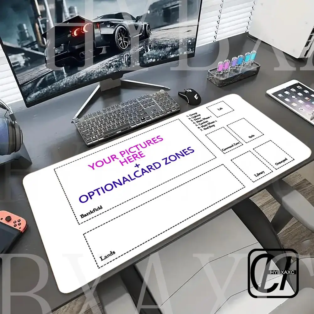 Custom TCG Playmat 24"X14" Personalized Play Mat Custom Board Game Mats With Zones MTG Tabletop Accessories Trading Card Games