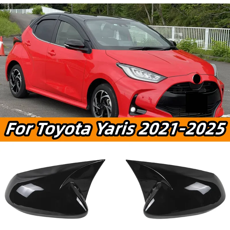 

For Toyota Yaris Cross 2021-2025 Horn Pair Rearview Mirror Cover Side Reversing Mirror Cap Rear View Mirror Trim Car Accessories