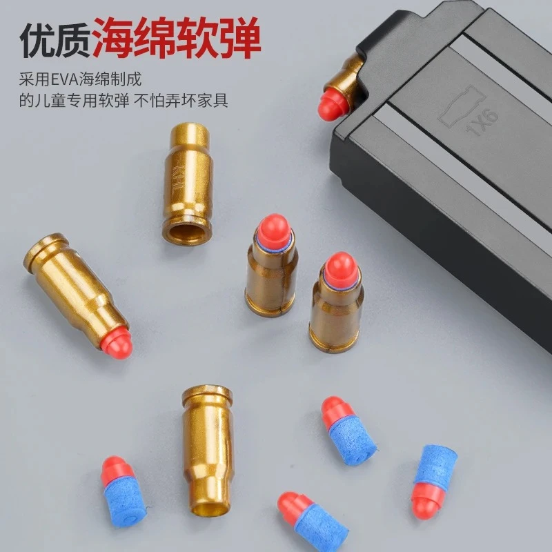 Arma de Brinquedo M416 Barrett com Ejeção de Cartuchos e Alvo de Retorno Automático, Estilo Clássico, Brinquedo Manual para Presente de Aniversário para Meninos