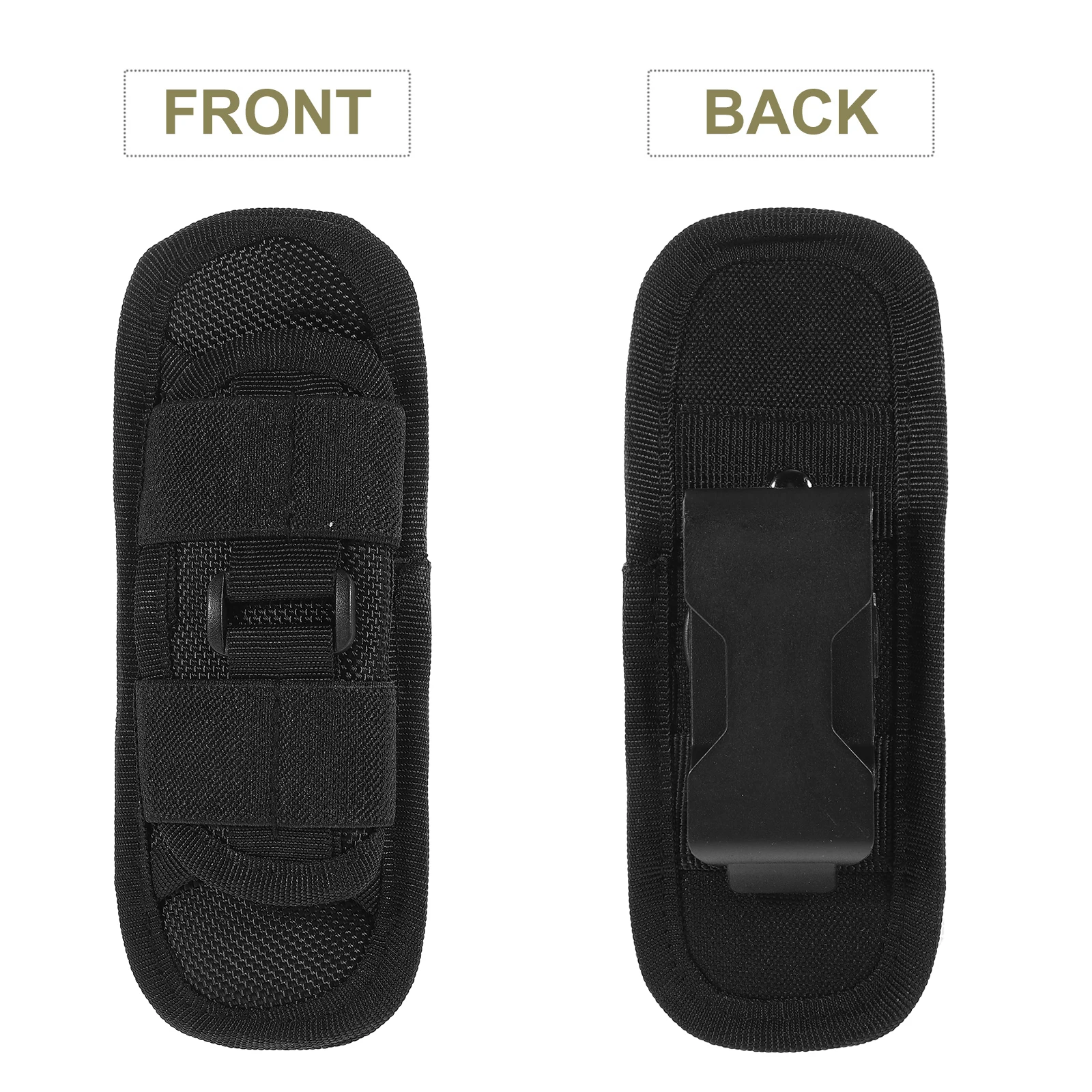 

Flashlight Pouch Clip Nylon Plastic 5.4x4.6x15cm Camping Hiking Carry Case Holder Hunting Gear
