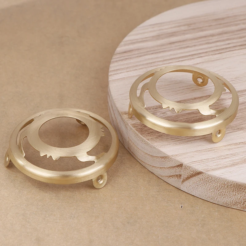 

1Pc Light Socket Brass Three Holes Ring E27 E14 Screw Lampshade Fixed Ring Holder Shade And Socket Connecter