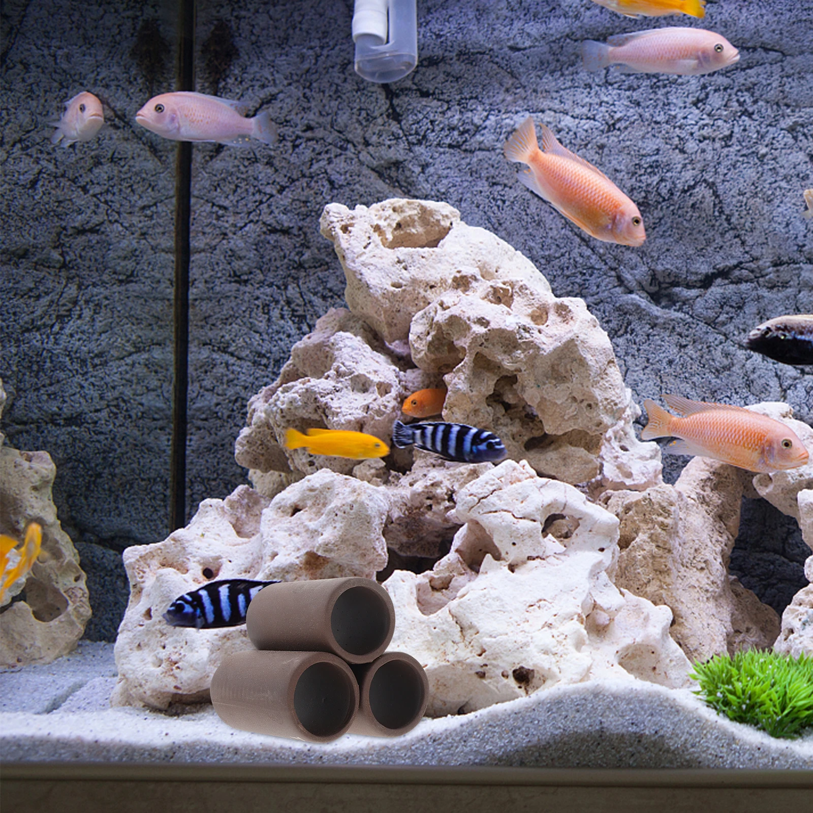 

Fish Tank Clay Cave Decor Aquarium Shrimp Breeding Shelter Hiding Natural Non-Polluting Ceramic Pot for Pets Safe