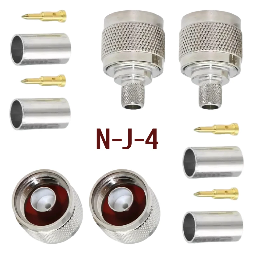 

Разъем коаксиальный L16 N Crimp Solde, латунный, никелированный, штекерный, для кабелей RG59, LMR240, CNT240