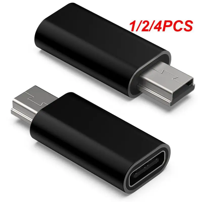 1/2/4PCS Mini USB to Type C Adapter 5 Pin Male Mini USB to Female USB Type C Data Transfer Connector for MP3 Camera PC