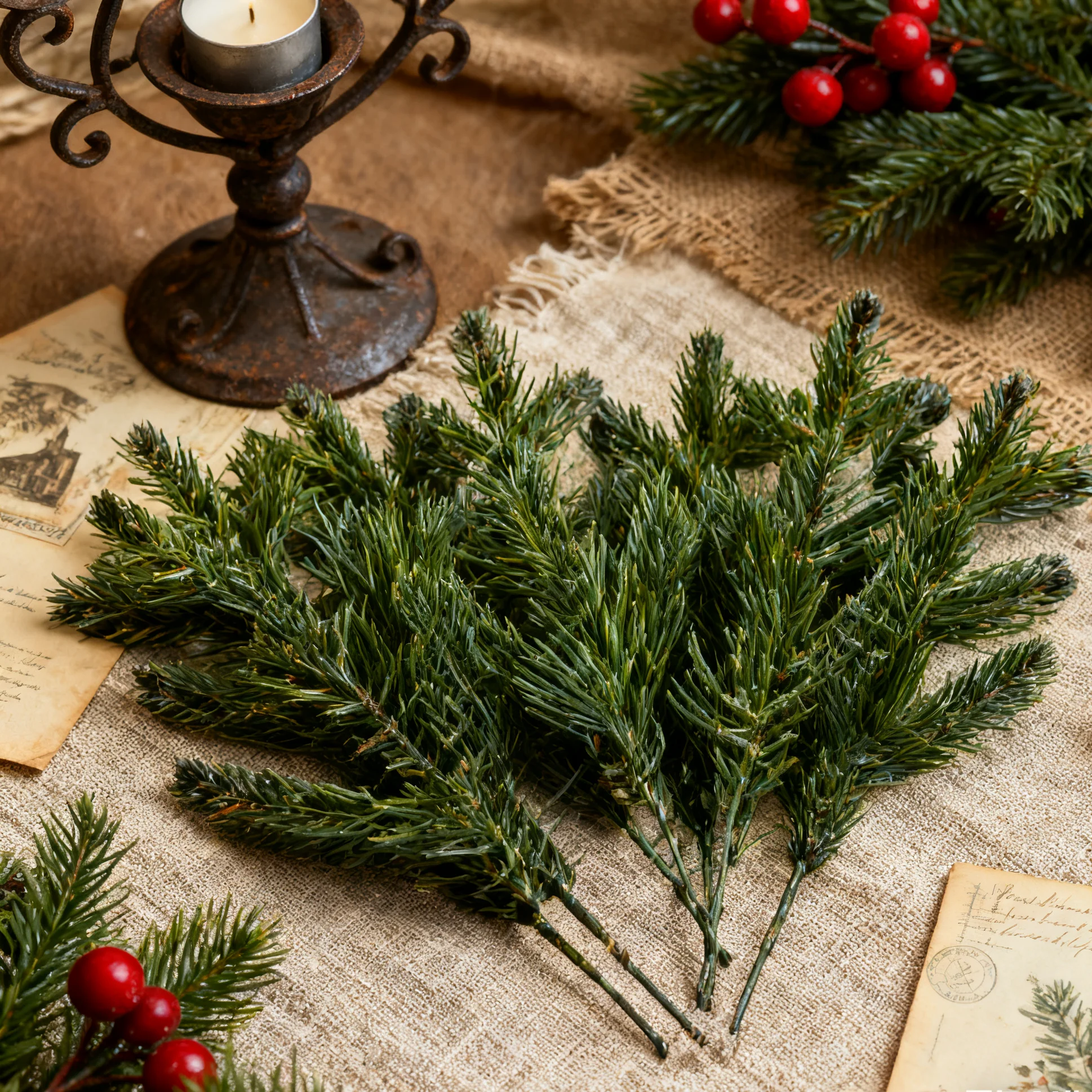 5/10 stücke Künstliche Pflanzen Kiefer Weihnachtsbäume Hause Schlafzimmer Vase Füllstoffe Heißer Verkauf Kränze Outdoor Garten Decor Hochzeit Zubehör – Detail 5