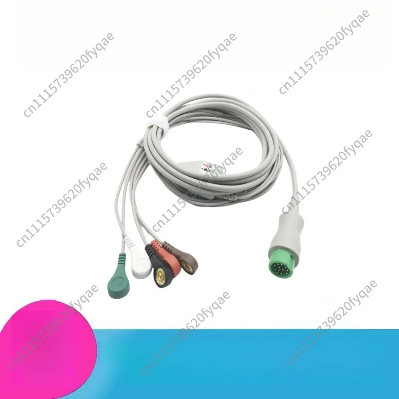 Compatible with Mindray ECG Lead Cable Monitor Accessories Heart Buckle Clip 12 Pins 3 Leads 5 Leads