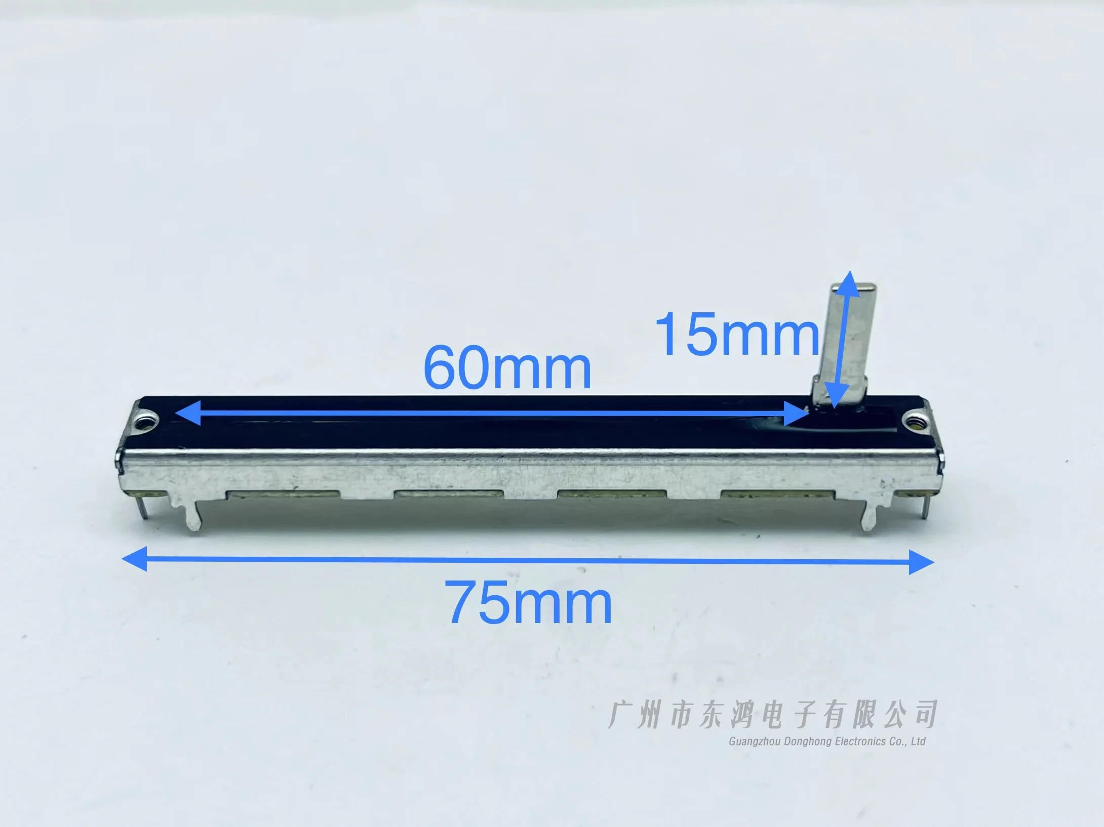 1 PCS 75MM STRAIGHT SLIDE FADER TRAVEL 60MM 3 FEET B10K