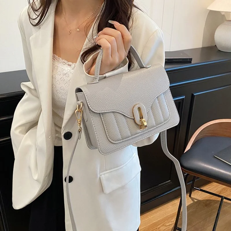 

Elegant Crossbody Handbag Leather Women's Bag High-End Luxury Brand Famous Designer Casual Daily Bag
