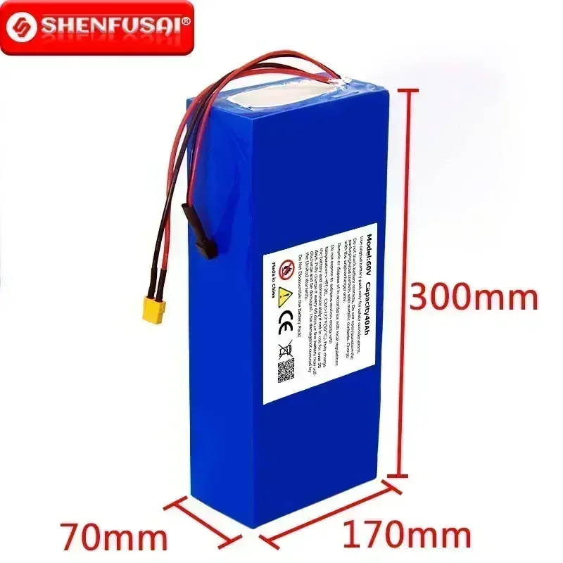 16s 4p 60V 18650 lithium battery  motorcycle, scooter battery, bicycle 1000W, 1500W 2000W motor