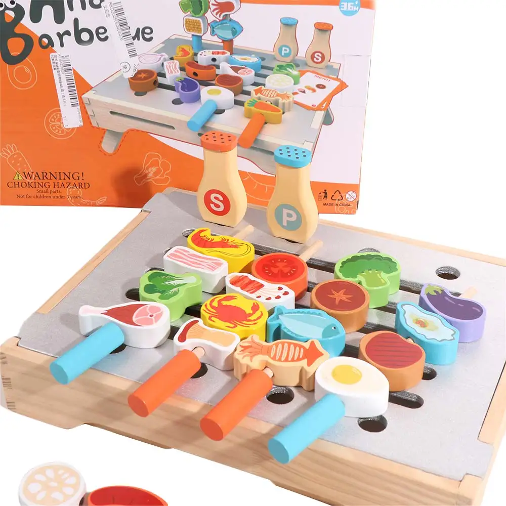 wooden-pretend-play-kitchen-play-house-montessori-simulated-barbecue-set-miniature-cognitive-pretend-cooking-dollhouse