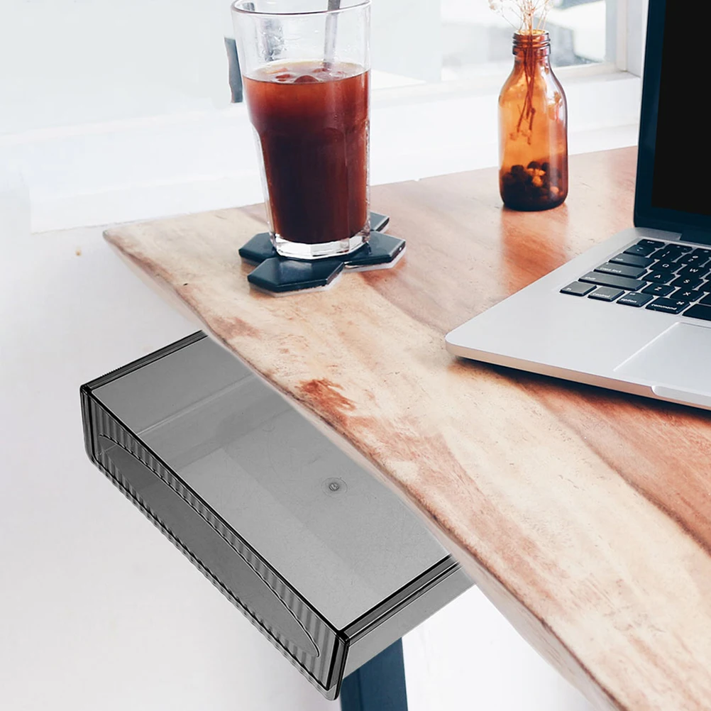 

Under Desk Drawer Organizer Hidden Storage Box For Office Desk Shelf Mount Adhesive Desktop Organizer Stationery Holder Home