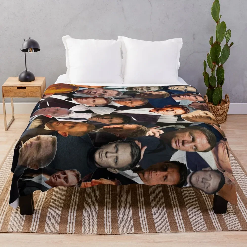 Daniel Craig Photo Collage Throw Blanket Thermals For Travel Bed Fashionable Blankets