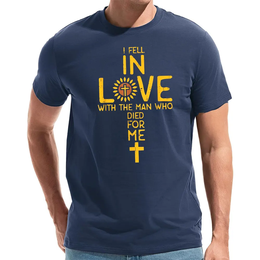 In Love with The Man Who Died for Me Christian Men Women T-Shirt Funny T Shirt Graphic T Shirts Harajuku Streetwear Cotton Tees