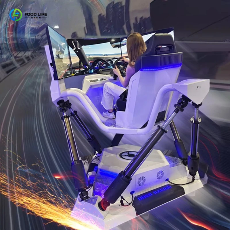 FL 2026 New Drive Triple Screen Car Driving Simulator Motion Game Machine 4 6 Dof 3 Three Screens Racing Simulator Car