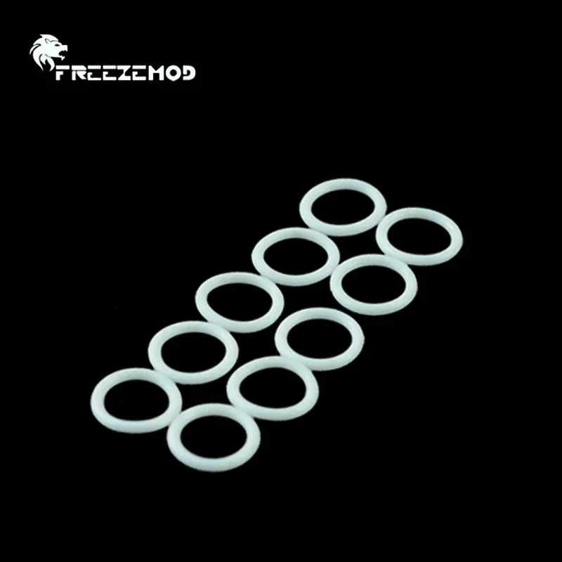 Freezemod Watercooling G1/4 Thread Seali Ring for OD14mm Hard Pipe Fitting, Black Spare Silicone Ring 10pcs/Pack, MFQ-G1520