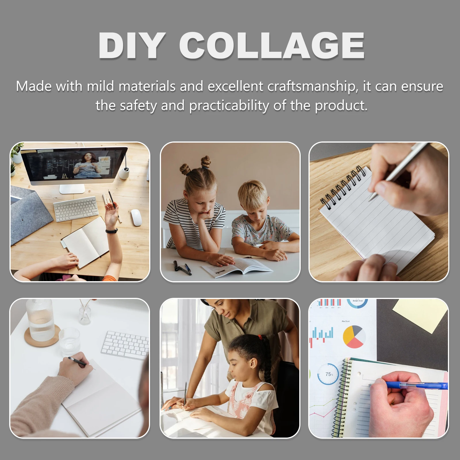 

4pcs Stickers PP Self-Adhesive Scrapbook Decoration Stationery for DIY Crafts Kids Friends Gift Journaling Album