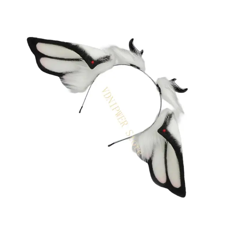 Anime Roleplay Devil Horn Hairband Customizable Bendable Hairhoop For Halloween D08E