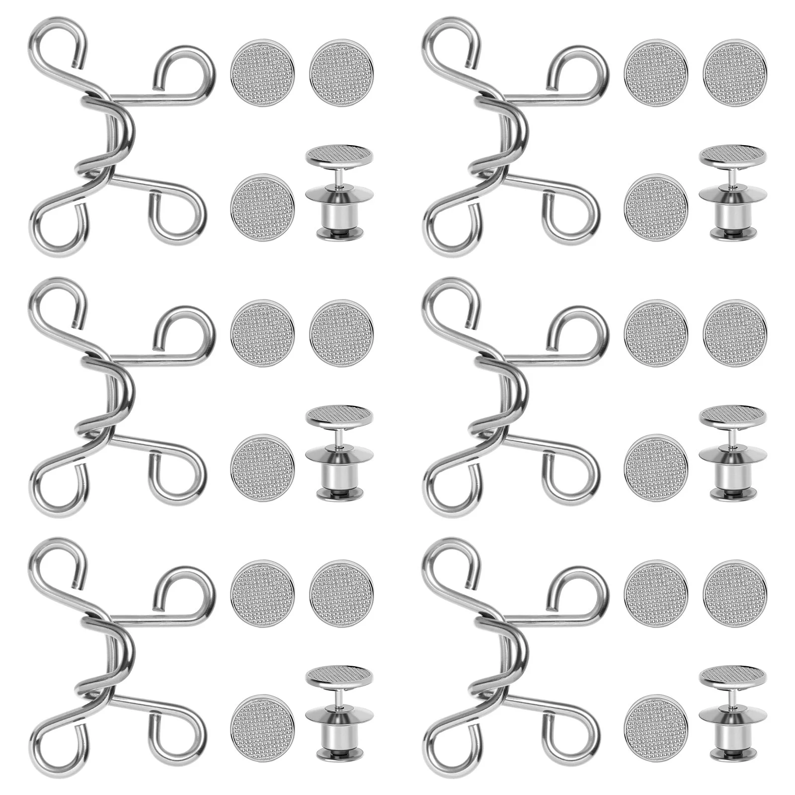 

4 Sets Waist Buttons Nail-free Detachable Thin Universal Buckles for Jeans Woman Reduce Pants Belt Perfect Fit