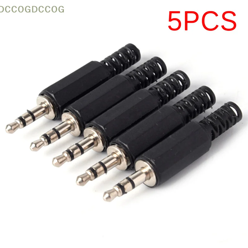 

5PCS 3.5mm 1/8" Stereo Connector Headphone Audio Male Plug Jack Adapter