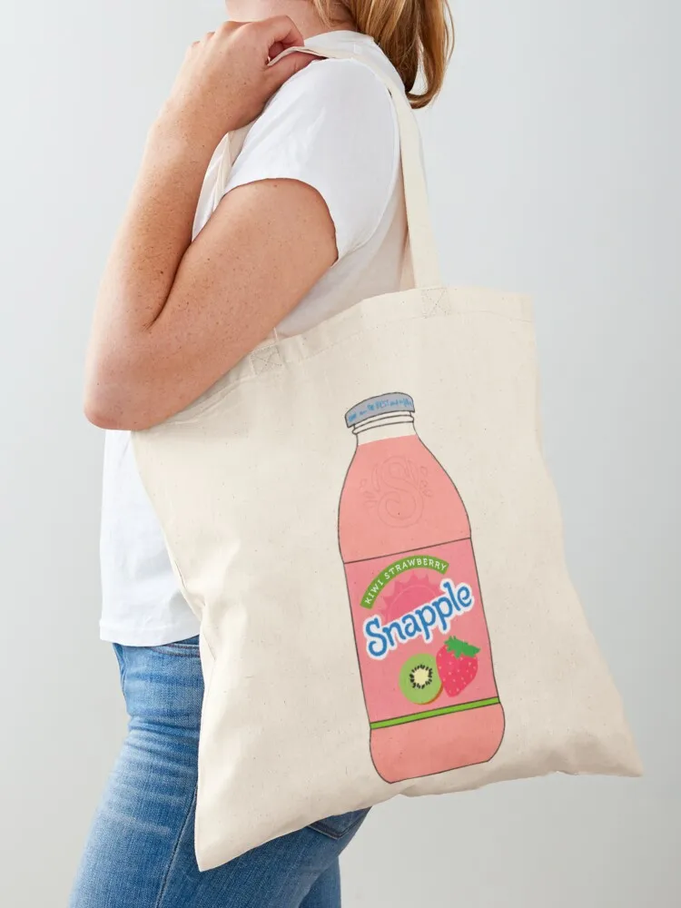 Kiwi Strawberry Snapple Tote Bag Canvas cute tote bag supermarket folding bag eco folding