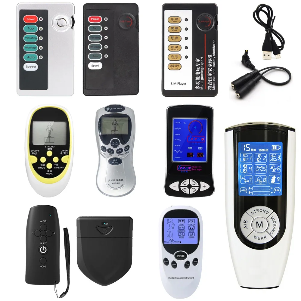 Caixa elétrica mais forte da terapia da energia da massagem da estimulação, controlador do anfitrião do choque de electro, brinquedo temático médico do jogo do sexo de sm para o casal