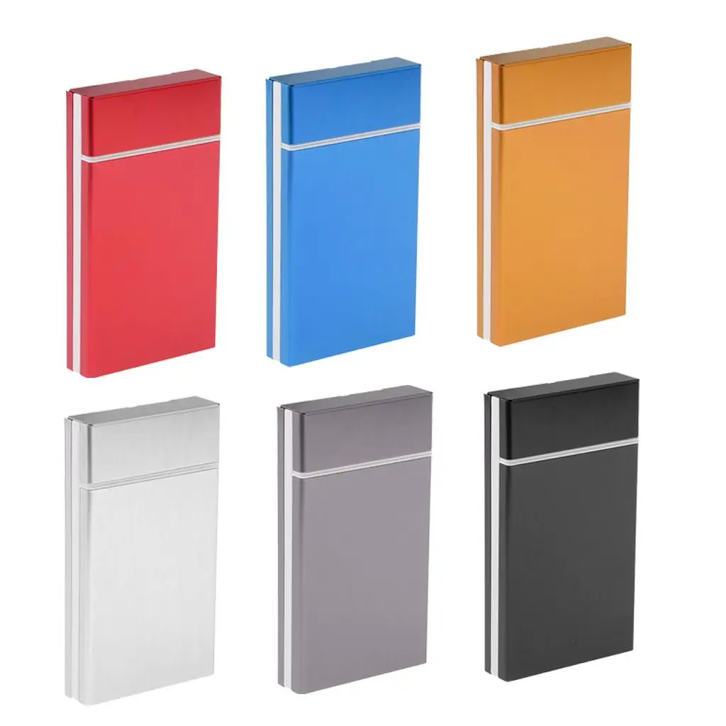 

Vintage Aluminum Thin Slim Cigarette Case Holder 4.25 ''
