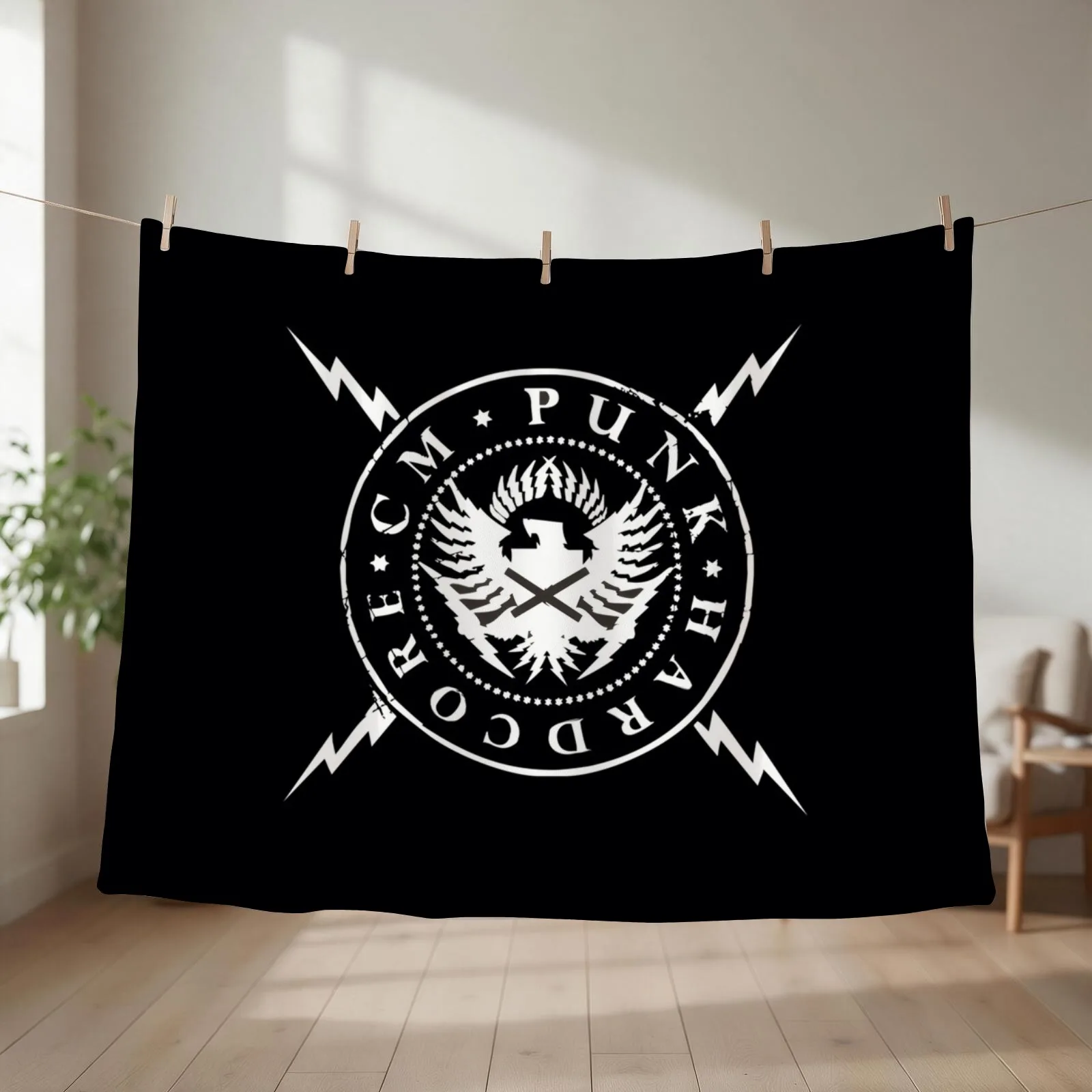 CM Punk Hardcore Throw Blanket For Decorative Sofa Bed Cute for babies Blankets