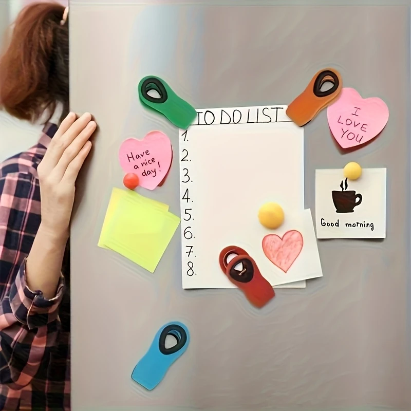 

Reusable Sealing Bag Clip With Magnet - Food Clip, Chip Clip, Multifunctional Food Storage Bag Clip Food Packaging Storage Clip