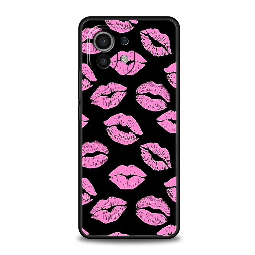 Ins Lips Love Phone Case Cover for Xiaomi Mi 15 14 13 12 11 Ultra 14T 13T 12T 11T 10T Pro Lite 5G Shockproof Silicone Capas Bags