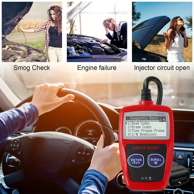 Automotive Diagnostic Tool MS309 Check Engine Reader OBD2 Vehicle Trouble Detection Scanner