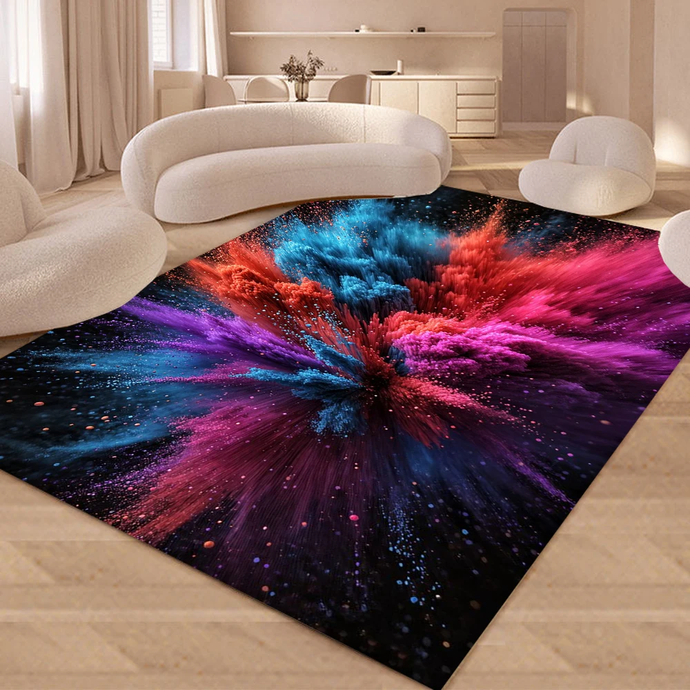 الإبداعية اللون تدفق منطقة البساط مع أنماط السائل مجردة غرفة المعيشة غرفة نوم الفن عشاق ديكور السجاد ديكور المنزل حصيرة