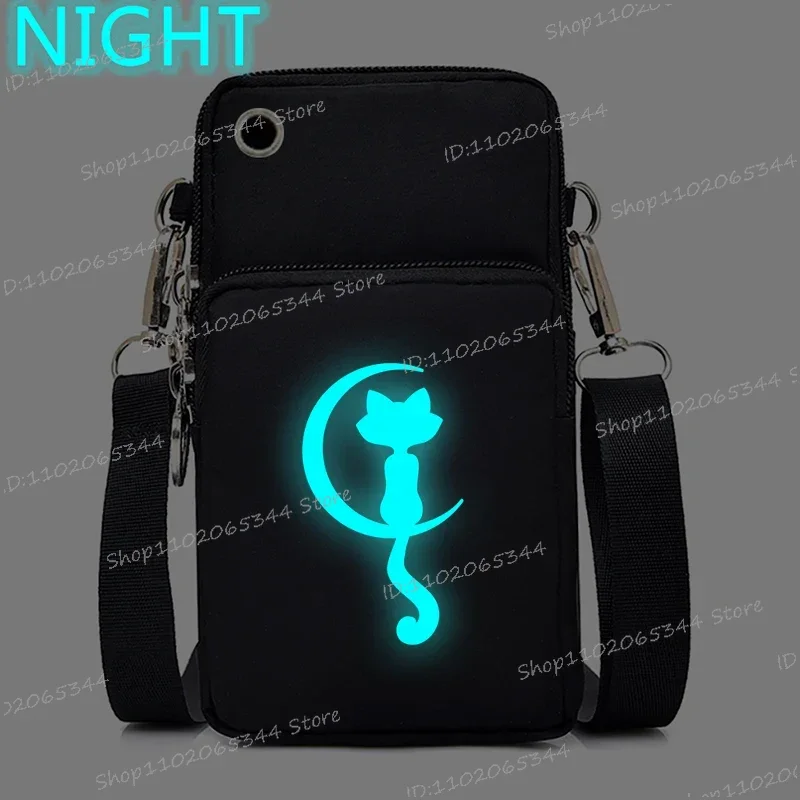 Sac à main vertical pour téléphone portable avec chat de dessin animé pour femme, mini sac à bandoulière, sac messager Shoous, sac à main Face Neck, chats drôles, nouveau