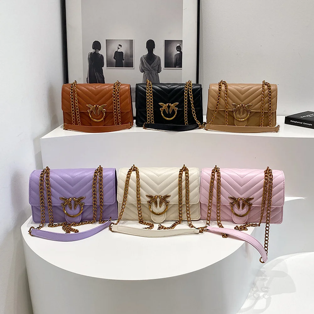 

Сумка-цепочка, сумка-ласточка, элитная модная универсальная сумка через плечо, женская маленькая квадратная сумка с вышивкой нитями