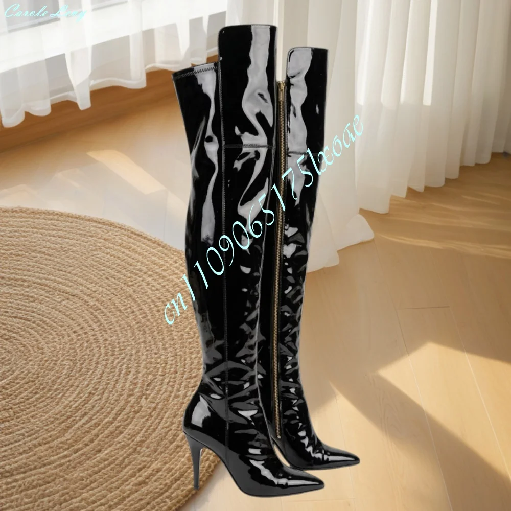 Women Peep Toe Knee High Wedge Boots White Stone Print Faux Fur Patchwork Back Zipper Platform Party Boots Fashion Para Mujers